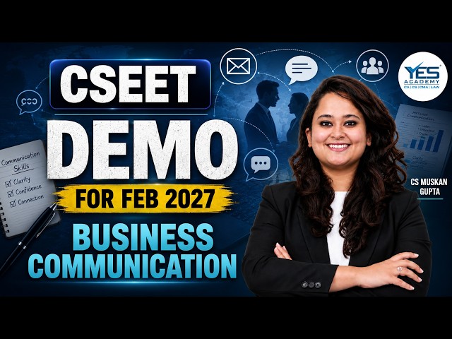 CSEET Classes February 2027 | Business Communication Demo Lecture 2 | CS Muskan Gupta