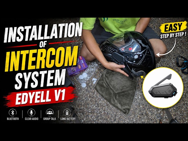 installation of intercom system | Edyell V1 | multi Group connectivity | #intercom #helmetintercom