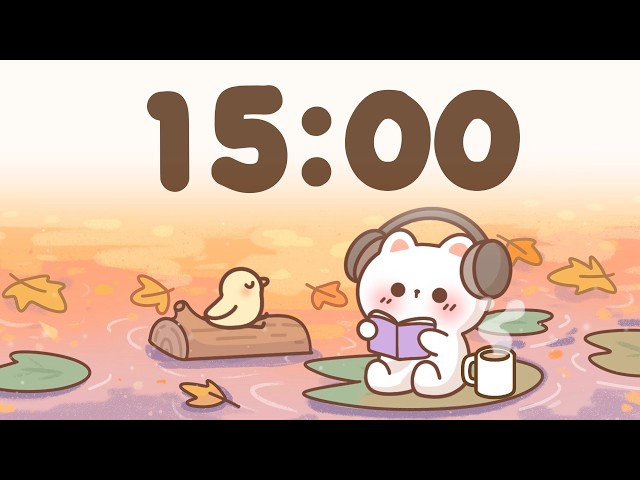 15 Minute Timer 🐱 Study Timer for Classroom Focus