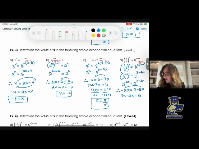Solving Simple Exponential Equations | MCR3U Grade 11 Math (Ontario Curriculum)