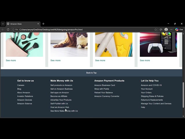 Amazon Clone using HTML & CSS  | Beginner Project