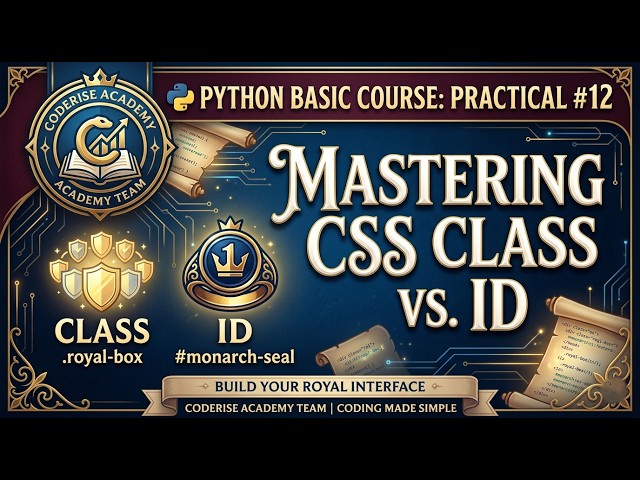 Python Basic Course | Practical #12: Introduction to CSS Selectors | Coderise Academy Team 🎓