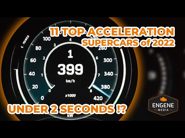 TOP 11 Fastest ACCELERATION supercars / 2023 Bugatti, Koenigsegg, Ferrari, Porsche, Rimac and more!