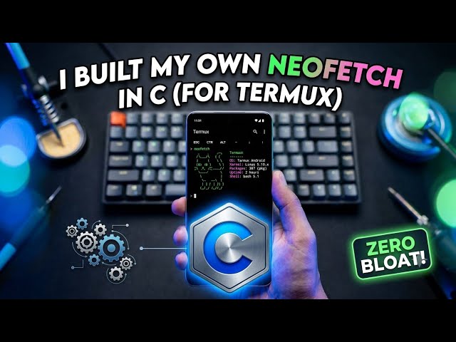 I Coded My Own Neofetch Clone in C Using Termux