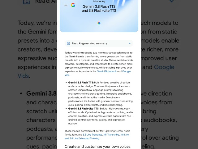 Google adds voice to Gemini 3.8