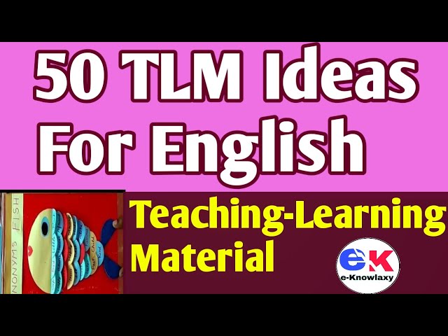 50 TLM Ideas For English Teaching, #Primary, #upperprimary #English,