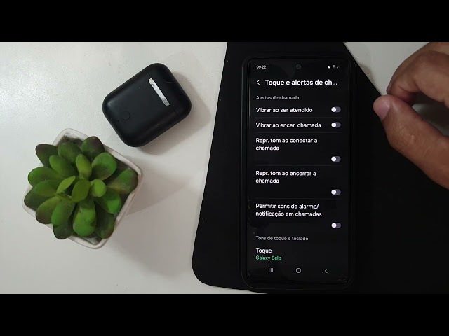 Como permitir som de alarme e notificações em chamada telefônicas no Samsung Galaxy A57