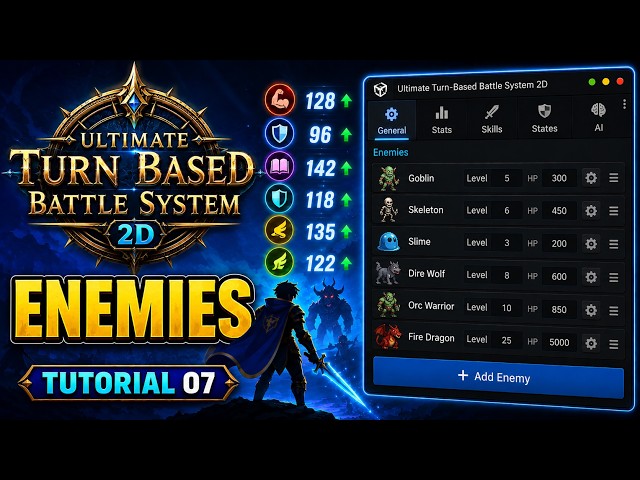 Ultimate Turn-Based Battle System for Unity | Tutorial 07 Enemies