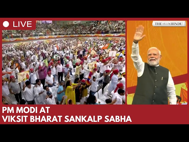 PM Narendra Modi participates in Viksit Bharat Sankalp Sabha in Delhi