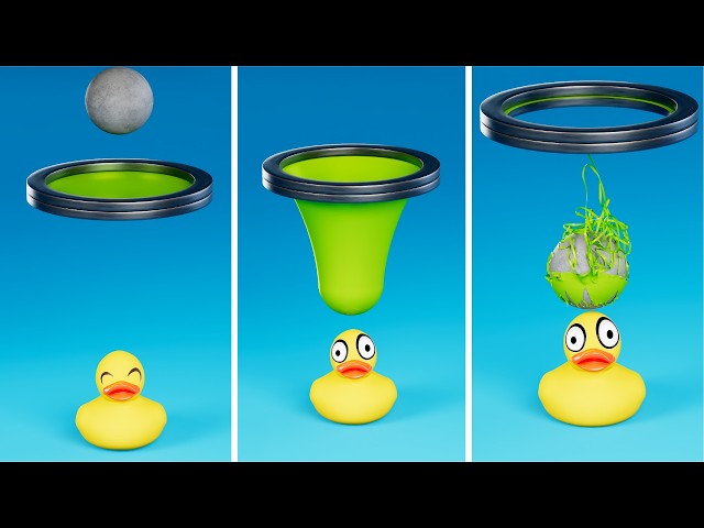 Blender & Cinema4D — Satisfying Physics Simulations | Ducks, Ropes, Cloth & Soft Body Fun