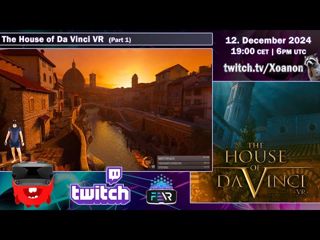The House of Da Vinci VR (Part 1/2) | Puzzle VR | Stream Playthrough | Twitch VoD
