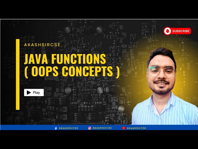 Java Functions Tutorial for Beginners | Class, Objects, Methods & Prototypes