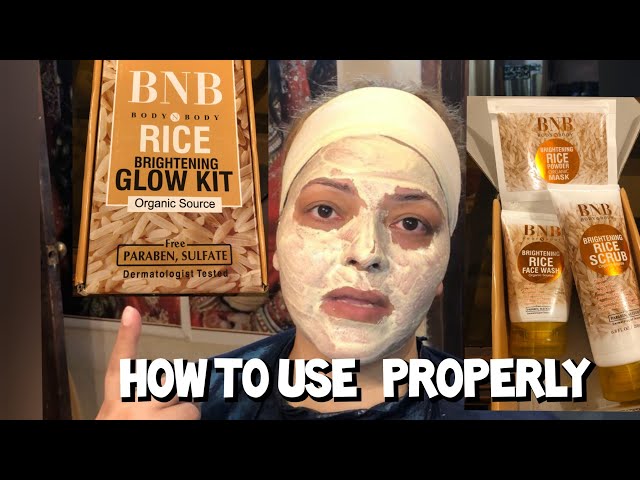 BNB Rice Brightening Glow Kit / How to use This Kit Properly Step By Step