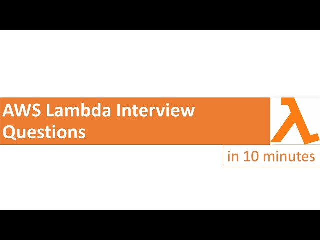 AWS Interview questions | Part 1 | AWS Lambda Interview | #aws #lambda #awscloud