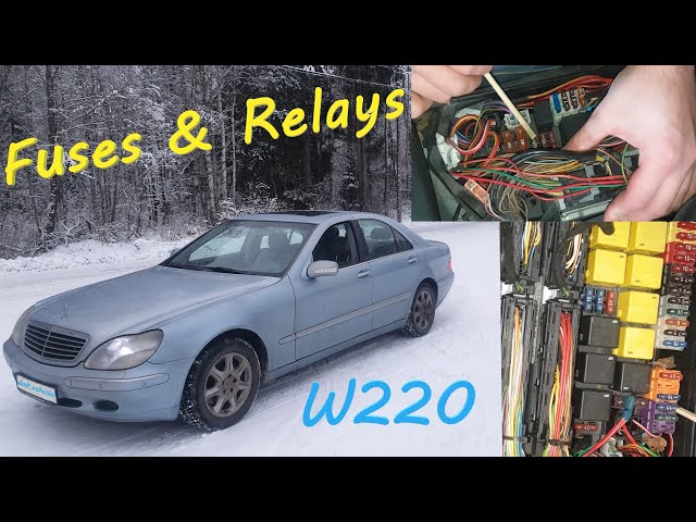 W220 All Fuses and Relays Location on Mercedes S320 / diagram S class