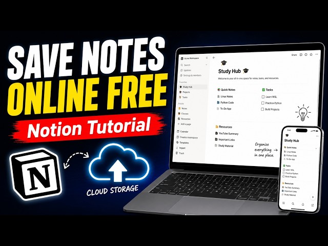 How to Take & Keep Notes Online Using Notion | Notion Tutorial for Beginners