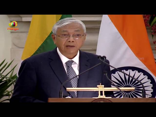 President Of Myanmar Mr Htin Kyaw Speech In A Joint Press Statement With PM Modi | Mango News