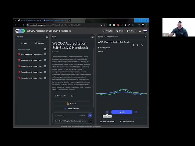 WASC Conference Demo On Google NotebookLM