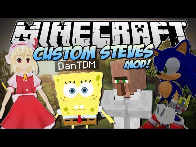 Minecraft | CUSTOM STEVES MOD! (Become ANY 3D Game Character!) | Mod Showcase