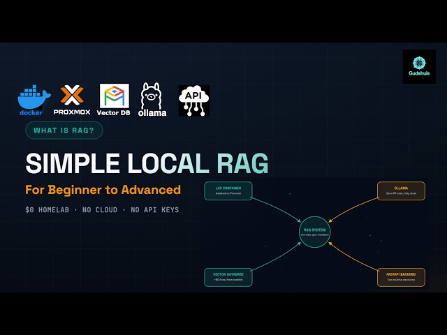 Simple RAG system on Proxmox LXC — a local LLM via docker, Ollama, Vector DB, FastAPI backend.