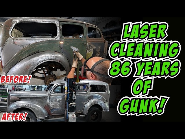 Laser Cleaning 86 Years of Gunk Off Our 1938 Plymouth!