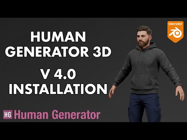 How to Install Human Generator 3D v4.0.32🧑‍🤝‍🧑 Addon & Assets (Full Tutorial)