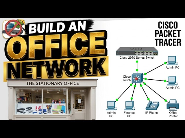 Build Your First Office Network in Cisco Packet Tracer! 🔥 Beginner Tutorial