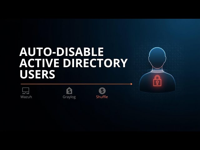 Auto-Disable Active Directory Users After Failed Logins (Wazuh + Graylog + Shuffle)