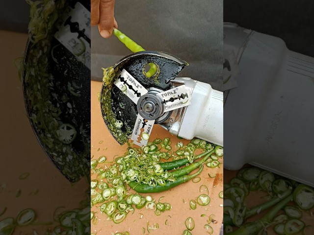 Blade Chilli Cutting Machine Powered by Grinder Armature.