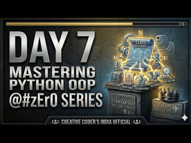 Master OOP Basics Fast! | Python Day 7 Intro 🚀| Day 7 of 120 Days  @#zEro Series