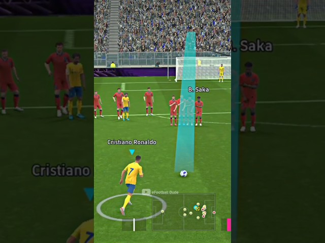 Accurate Knuckle shot Tutorial 😍 | pes #efootball #efootball2024 #pes2021 #shorts #viral