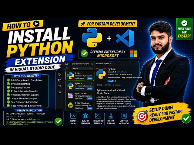 Install Python Extension in VS Code | Python Setup for Beginners