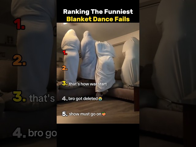 Ranking the Funniest Blanket Dance Challenge Fails 💃🤣 #funny