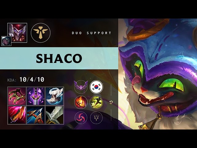 Shaco Support vs Sona - KR Master Patch 26.13