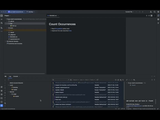 Working With Remote Repo (GitHub) Git using PyCharm