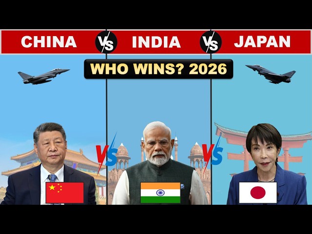 China vs India vs Japan 2026: Military Power Comparison