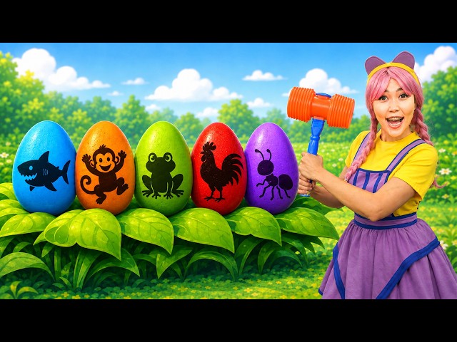5 Surprise Egg Nursery Rhymes 🥚🎶 | TigiBoo Kids Songs