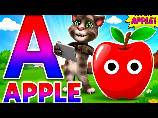 Phonics Song 2 with TWO Words in 3D - A For Apple 🍎🍏- ABC Alphabet Songs with Sounds for Children
