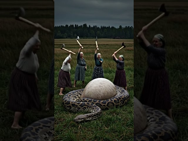 4 Grandmas vs Giant Python – You Won’t Believe What’s Inside!