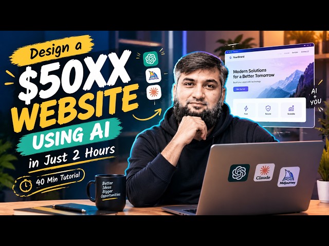 How to Design a $50XX Website Using AI By Just Creative Directions | 2-Hour Build + 40-Min Tutorial