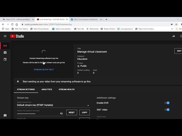Manage virtual classroom