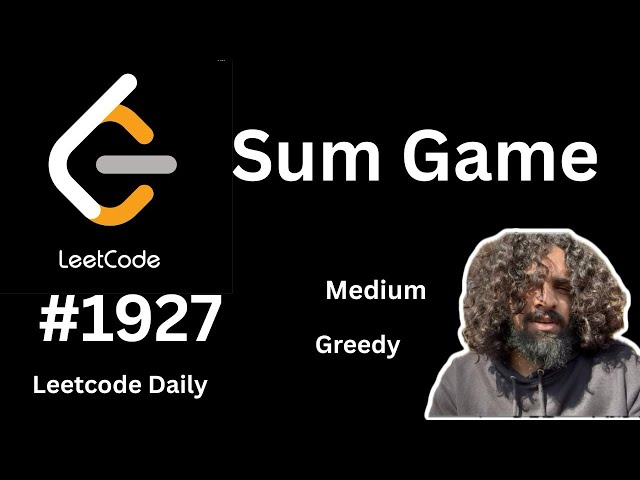 Sum Game | Leetcode 1927