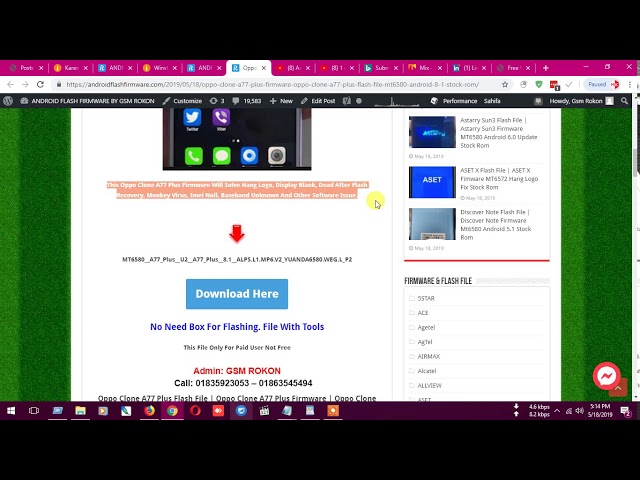 Oppo Clone A77 Plus Firmware | Oppo Clone A77 Plus Flash File MT6580 Android 8.1 Stock Rom