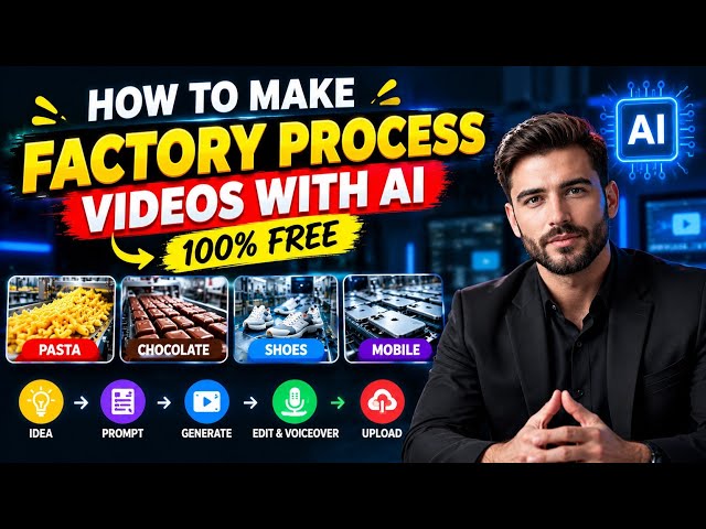 How to Make Factory Process Videos with AI for FREE | Step-by-Step Tutorial 
