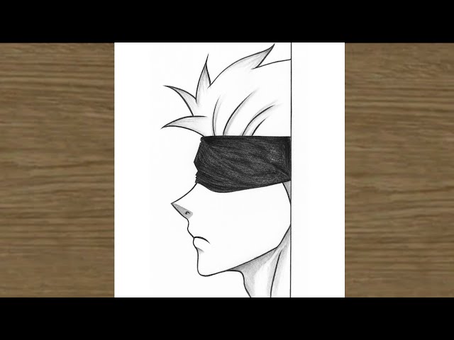 How to Draw Gojo Satoru Side Profile | Jujutsu Kaisen Pencil Drawing Tutorial
