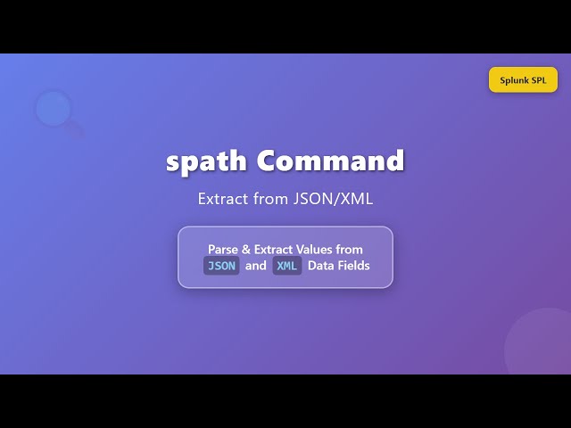 Splunk spath Command Tutorial: Extract JSON & XML Data Like a Pro