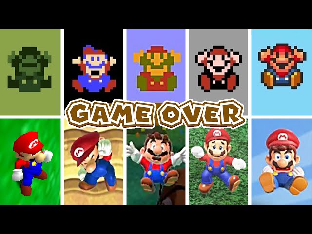Evolution Of Super Mario Death Animations & Game Over Screens (1983 - 2023)