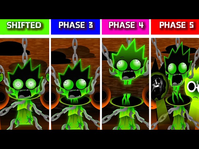 Sprunki: SHIFTED PEPPER'S TAKE: All Phases Evolution (Phase 1-5) — Which is SCARIER? 🔥