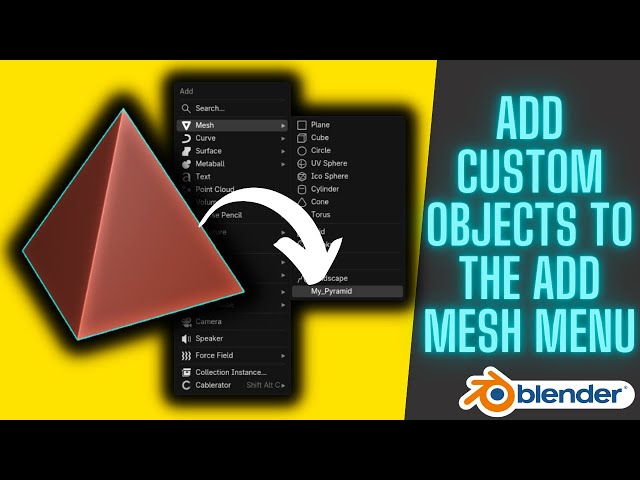 Add Custom Objects to Your Add Mesh Menu in Blender