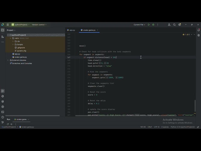 Create Snake Games using Python
